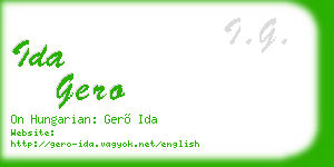 ida gero business card